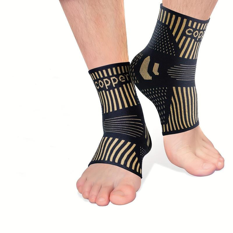 1 Pair Copper Ankle Sleeve-Ankle Heel Protection for Sports and Fitness High Stretch and Breathable, Christmas Gift