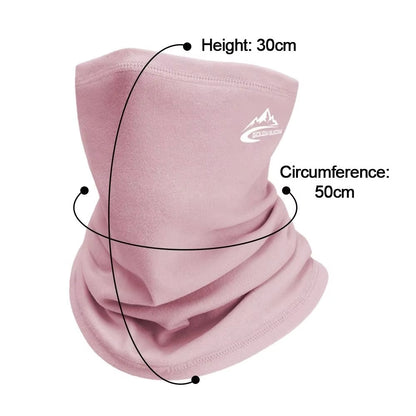 Men Women Winter Sports Bandana Running Velvet Thermal Neck Warmer Ski Hiking Cycling Riding Snowboard Scarf Windproof Headgear