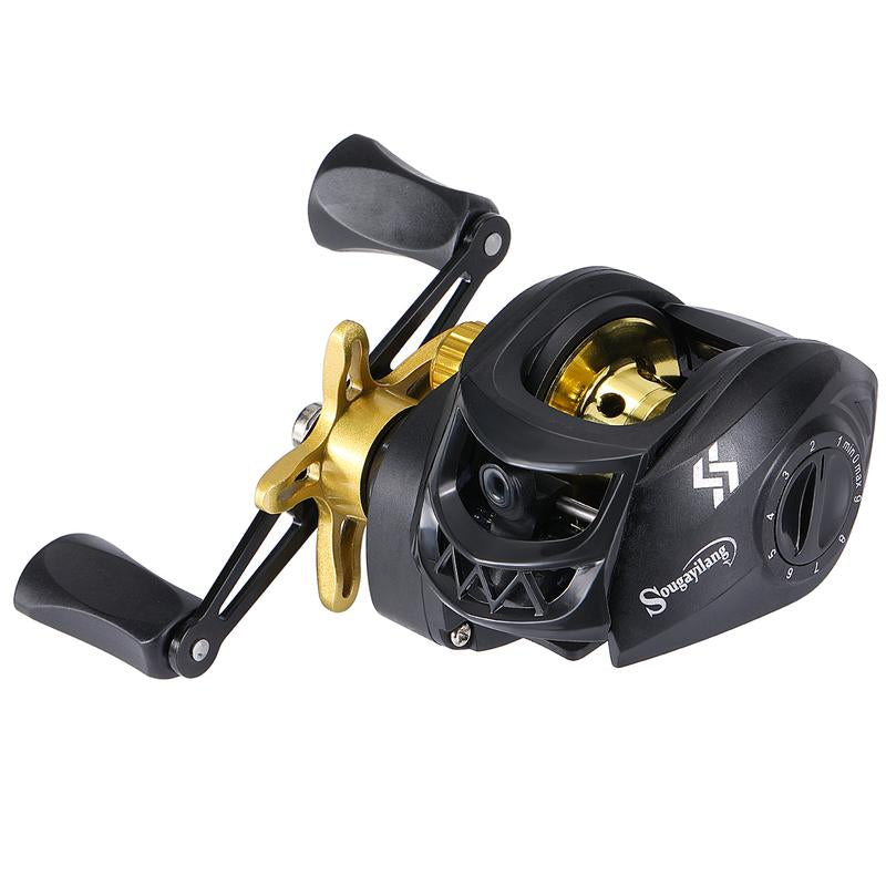 Sougayilang Baitcasting Reel 7.2:1 Gear Ratio Super Smooth Power with Magnetic Braking System Outdoor Supplies